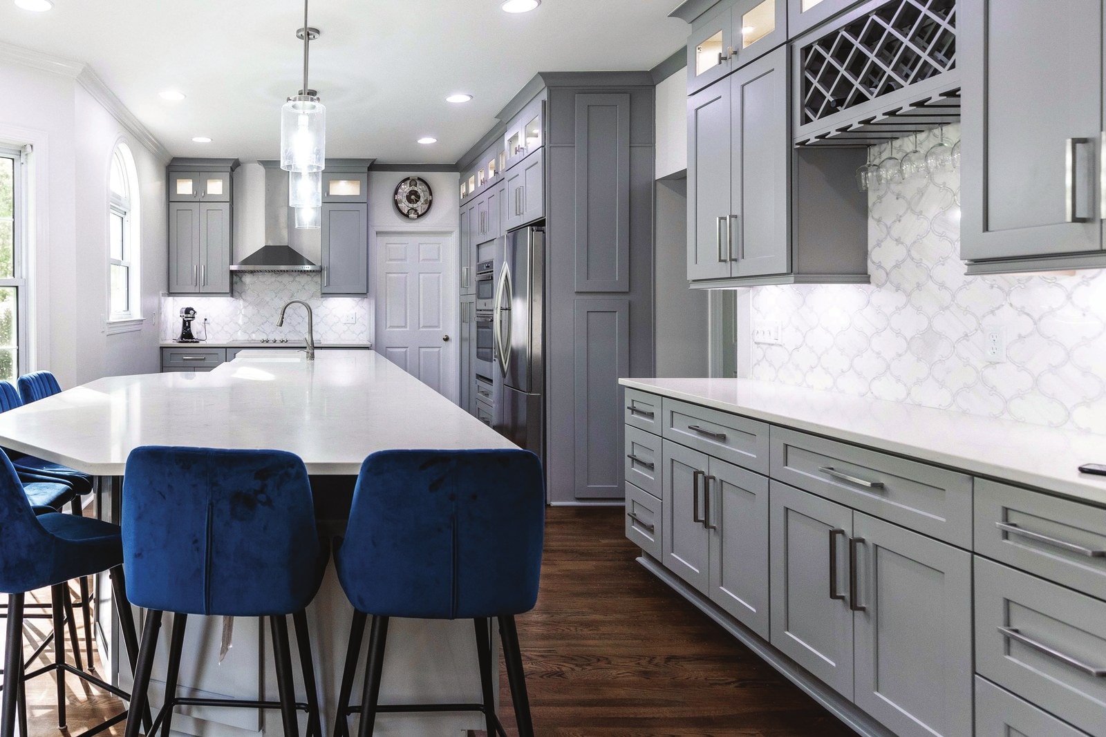 Pearl Gray kitchen cabinets by NKBC