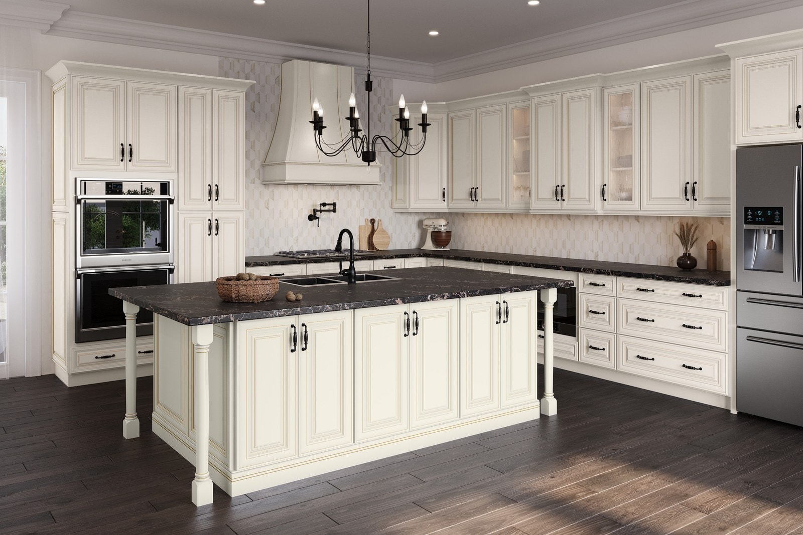 Casselberry Antique White kitchen cabinets by US Cabinet Depot