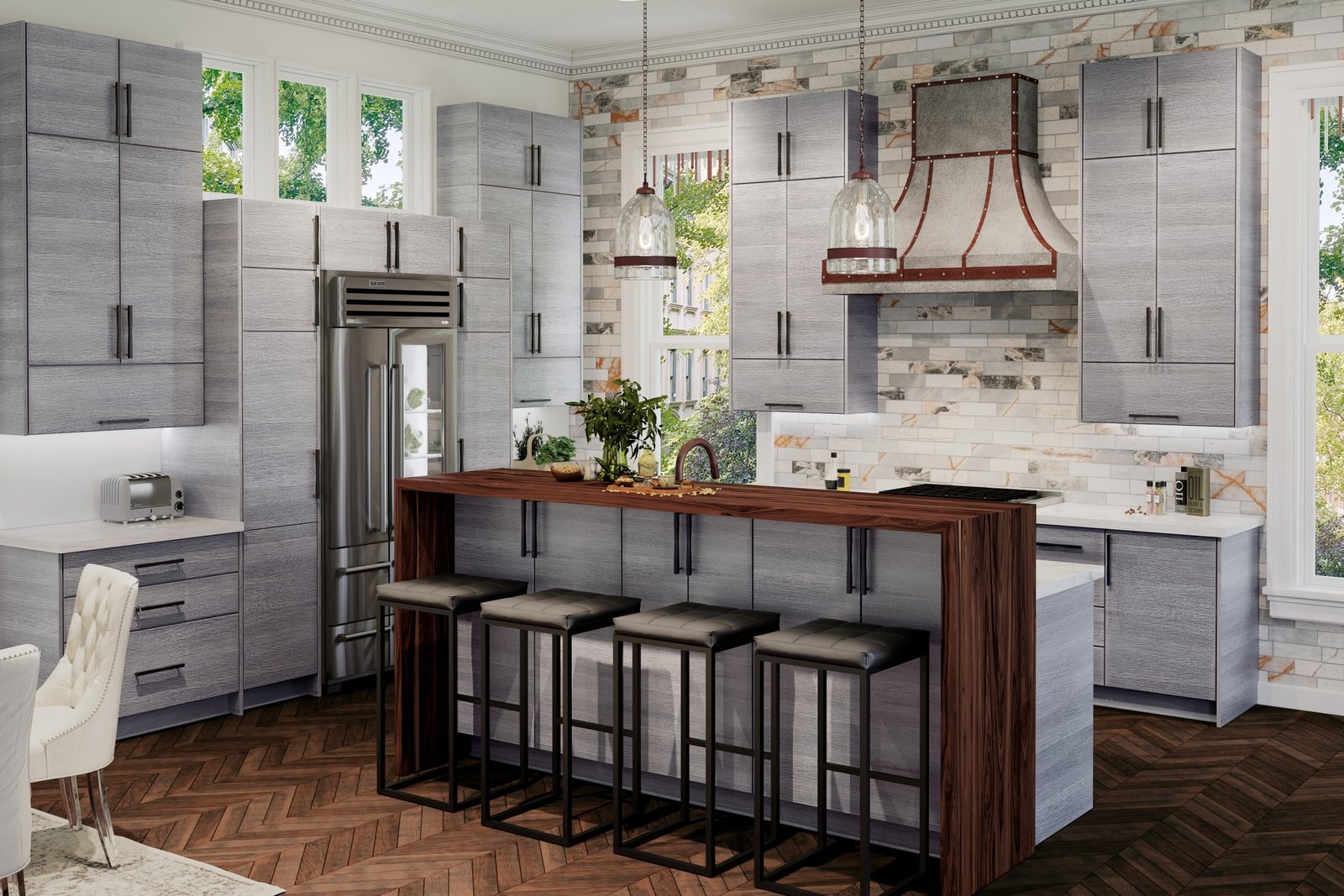Torino Grey Wood kitchen cabinets by US Cabinet Depot