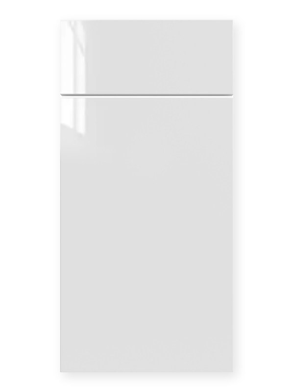 US Cabinet Depot altaeuro frameless Palermo Gloss White cabinet door swatch