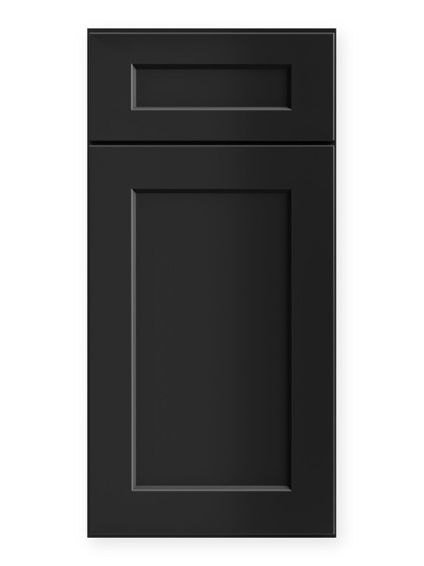 US Cabinet Depot Shaker Black cabinet door swatch